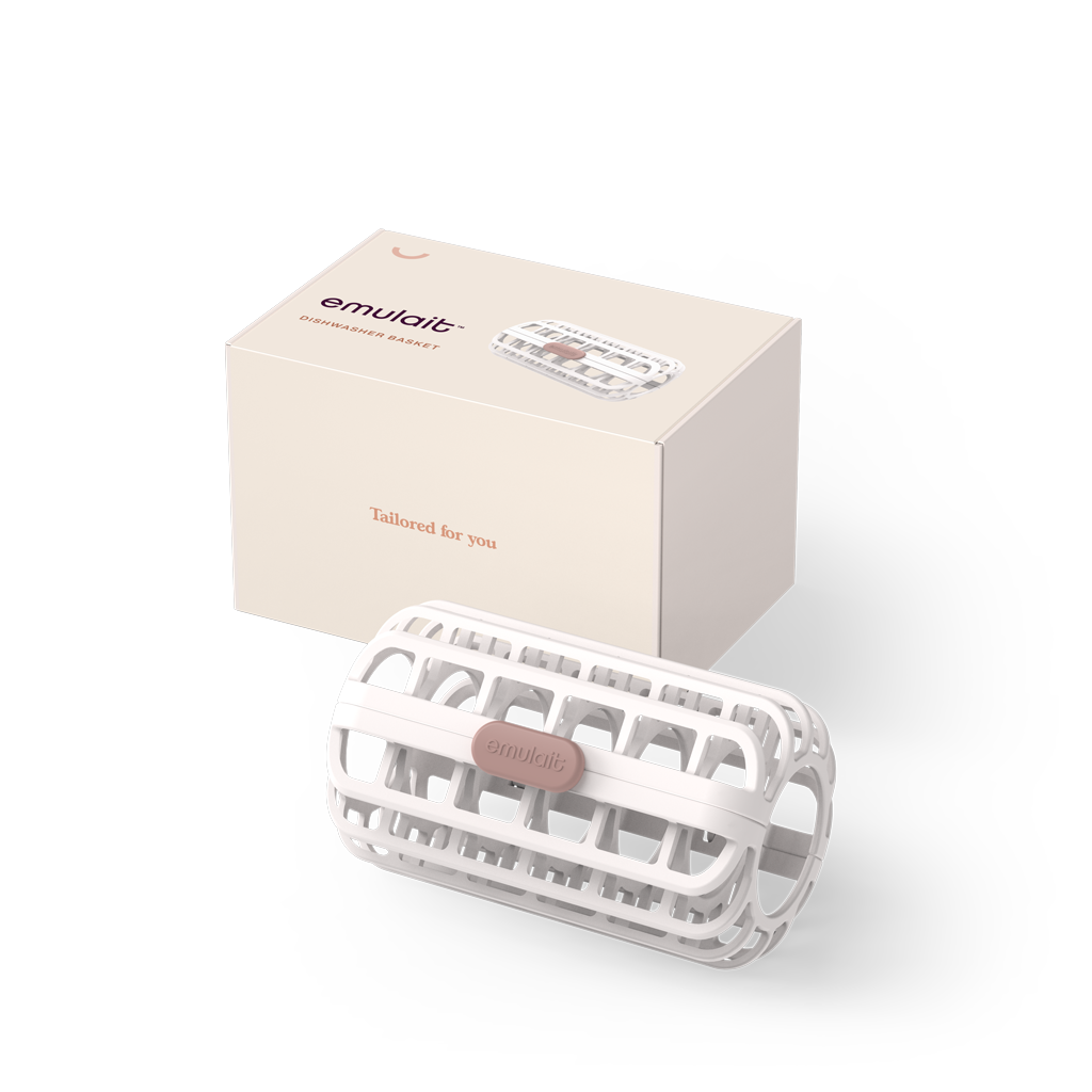 Emulait Dishwasher Basket Packaging: Closed box with Emulait Dishwasher basket