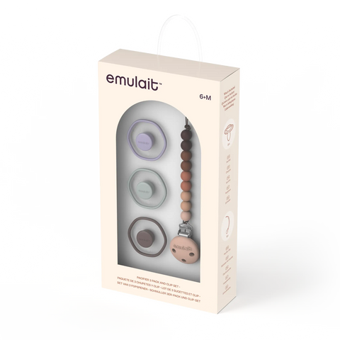 Pacifier 3-Pack and Clip Gift Set
