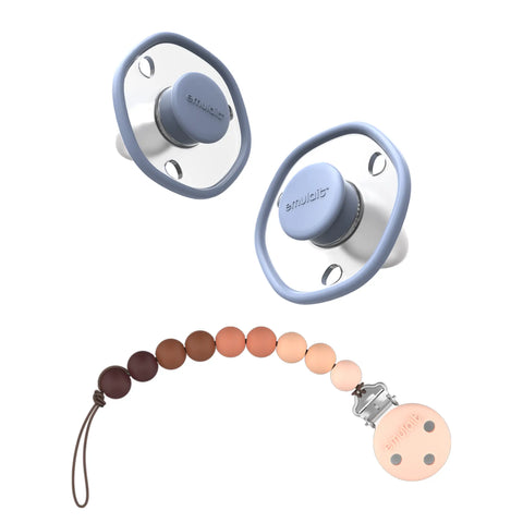 Pacifier 2-Pack and Clip Set