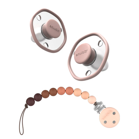 Pacifier 2-Pack and Clip Set